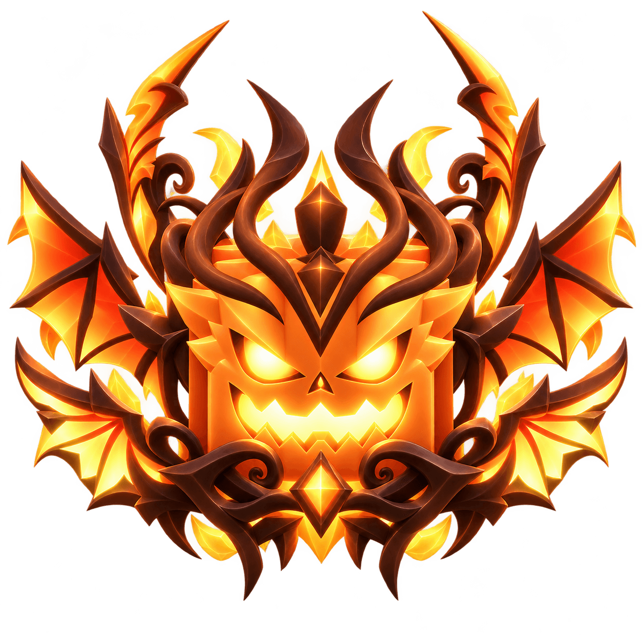 embleme citrouille infernale lumineux